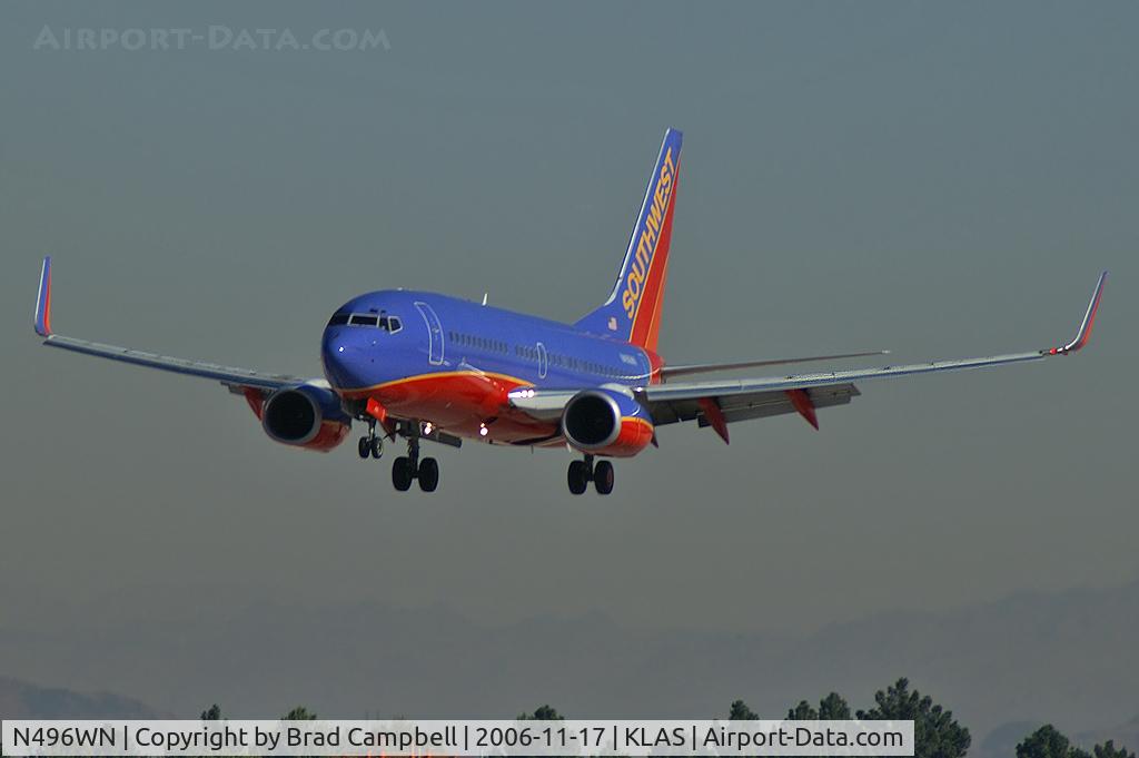 N496WN, 2004 Boeing 737-7H4 C/N 32478, Southwest Airlines / 2004 Boeing 737-7H4