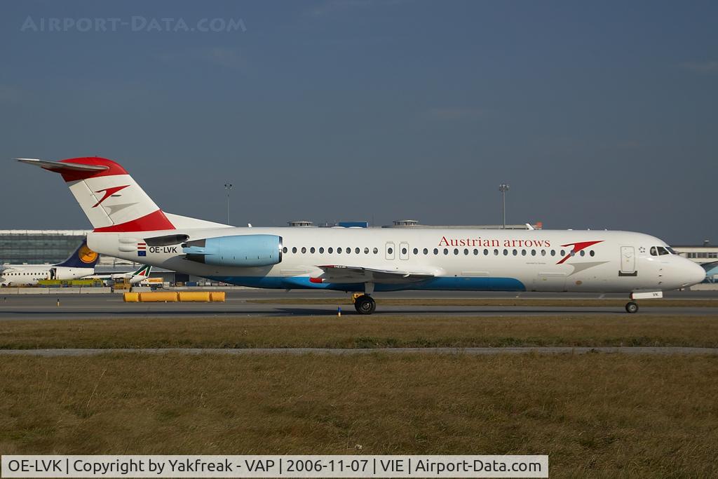 OE-LVK, 1992 Fokker 100 (F-28-0100) C/N 11397, Austrian Arrows Fokker 100