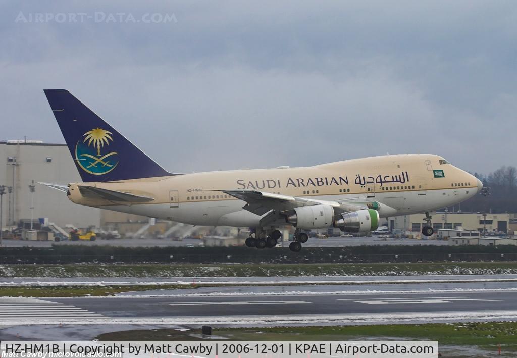 HZ-HM1B, 1978 Boeing 747SP-68 C/N 21652/329, Arriving at KPAE from McConnell AFB