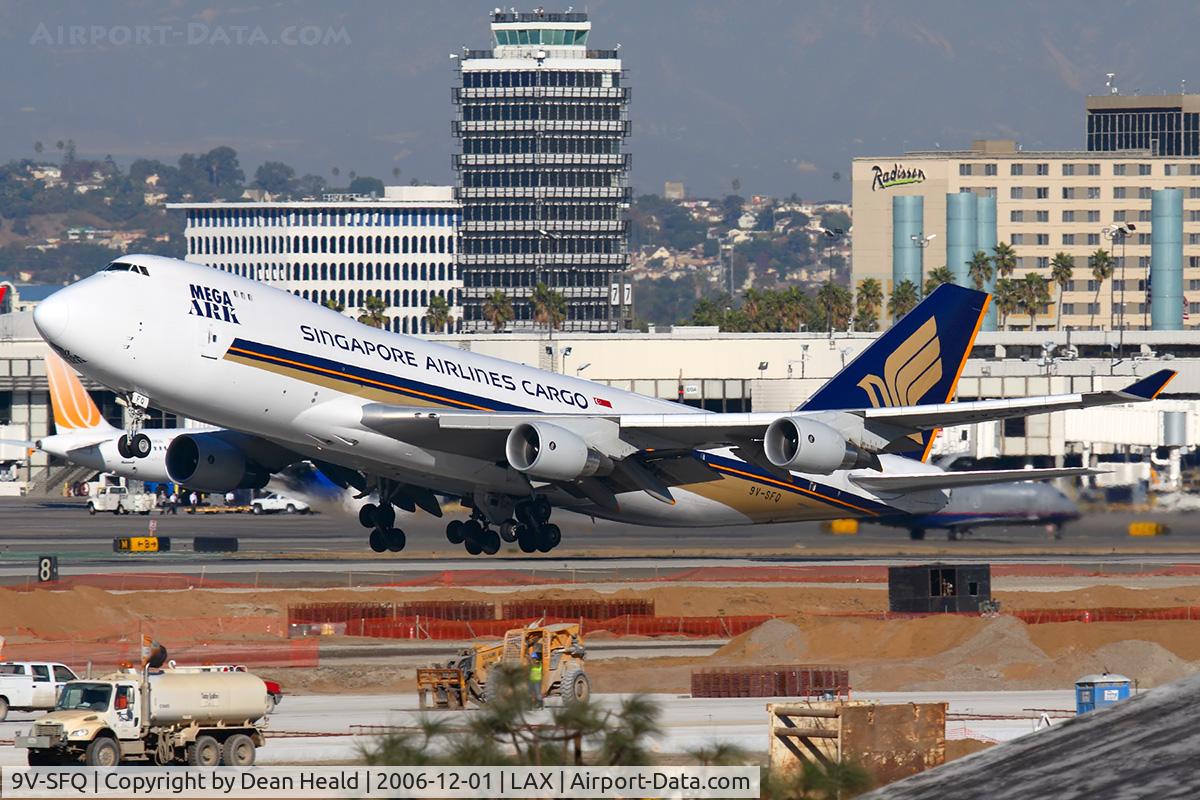9V-SFQ, 2006 Boeing 747-412F(SCD) C/N 32901, Singapore Airlines Cargo 9V-SFQ (FLT SQC7963) departing RWY 25R enroute to Hong Kong Int'l (VHHH).