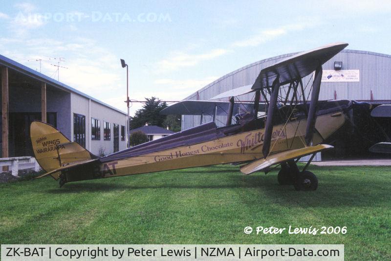 ZK-BAT, De Havilland DH-82A Tiger Moth II C/N 82139, DH82A ZK-BAT