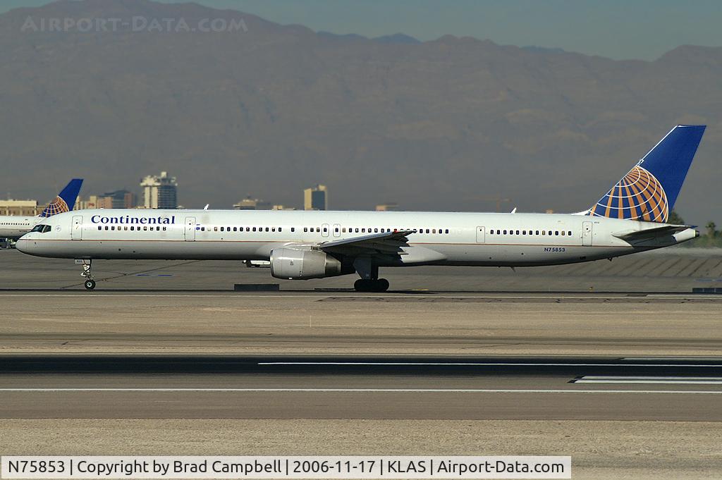 N75853, 2002 Boeing 757-324 C/N 32812, Continental Airlines / 2002 Boeing 757-324 / The tail number sounds like a Zip Code - and the airplane is just about long enough to have it's own!