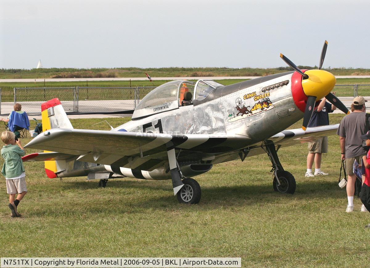 N751TX, Titan T-51 Mustang C/N 0007, Titan T-51 3/4 scale Mustang Camel Smoker
