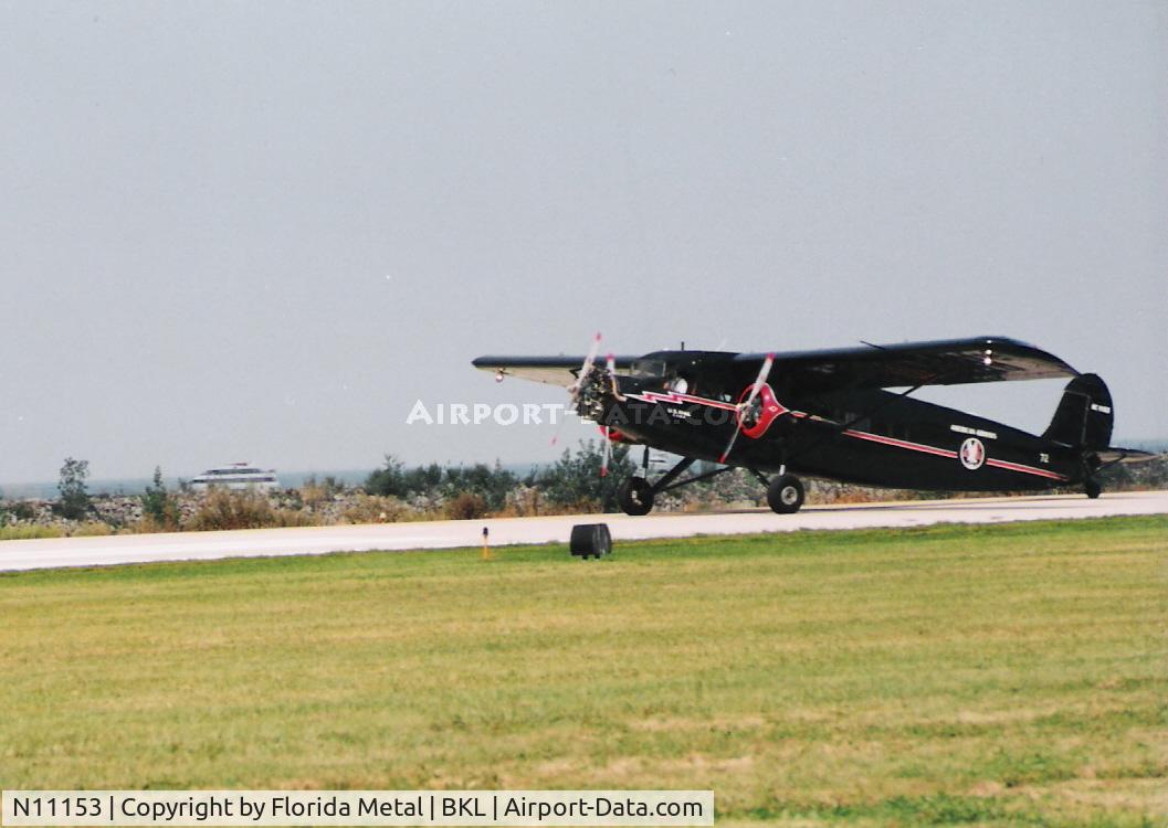N11153, 1931 Stinson SM-6000-B C/N 5021, landing at Cleveland Burke
