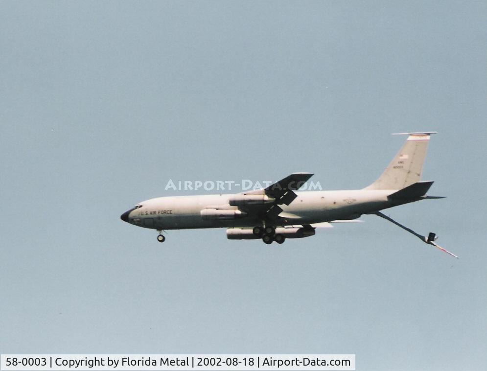 58-0003, 1958 Boeing KC-135E Stratotanker C/N 17748, KC-135 over Chicago Air and Water Show