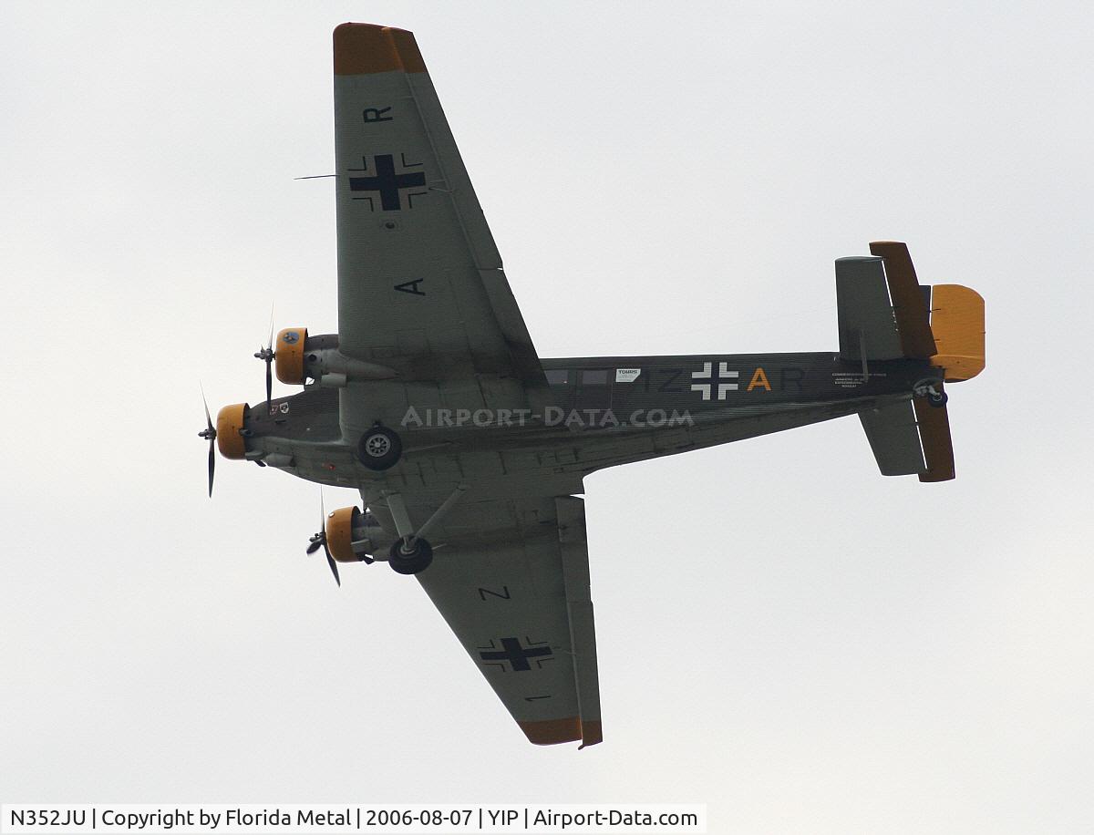 N352JU, 1941 Junkers (CASA) 352L (Ju-52) C/N 67, Leaving Willow Run slowly