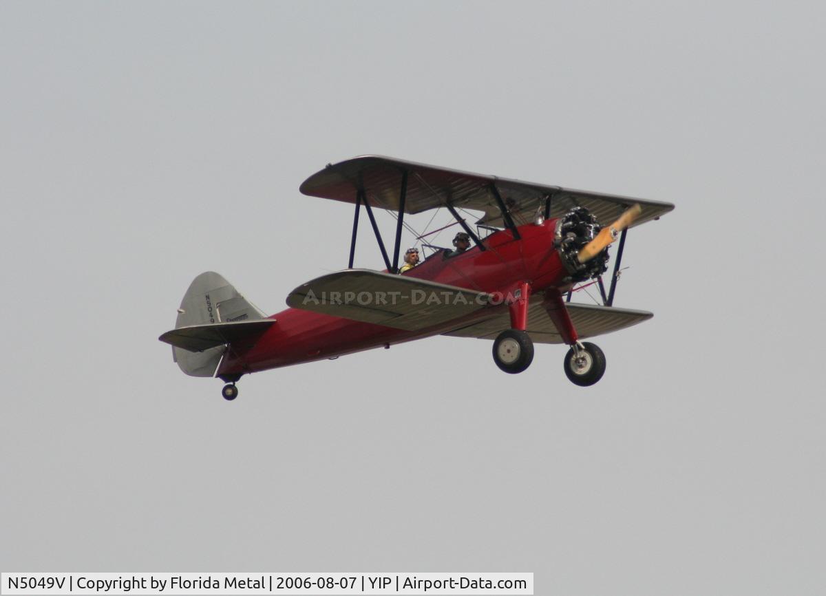 N5049V, 1942 Boeing A75N1(PT17) C/N 75-7647, Leaving after air show