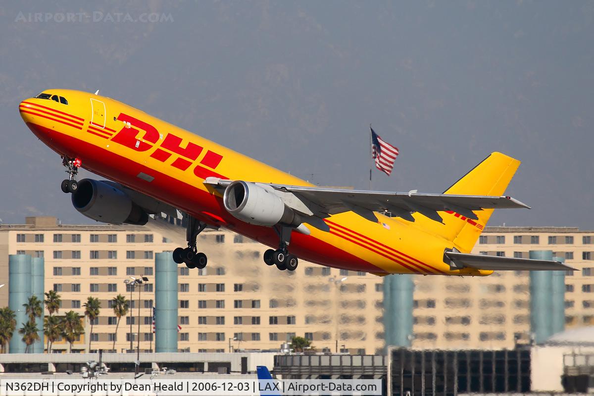 N362DH, 1979 Airbus A300B4-203 C/N 84, DHL N362DH (FLT DHL9972) climbing out from RWY 25R enroute to Newark/New York Liberty Int'l (KEWR).