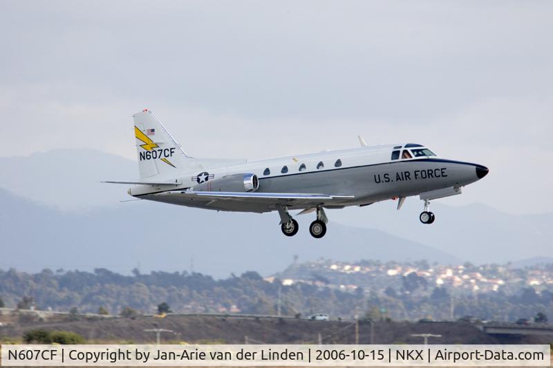 N607CF, 1976 North American NA-265-60 Sabreliner C/N 306-118, Sabreliner ready to land at NKX MCAS Miramar