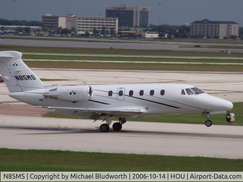 N85MS, 1985 Cessna 650 C/N 650-0075, Lands on 17 in the rain. From the Air Terminal Museum