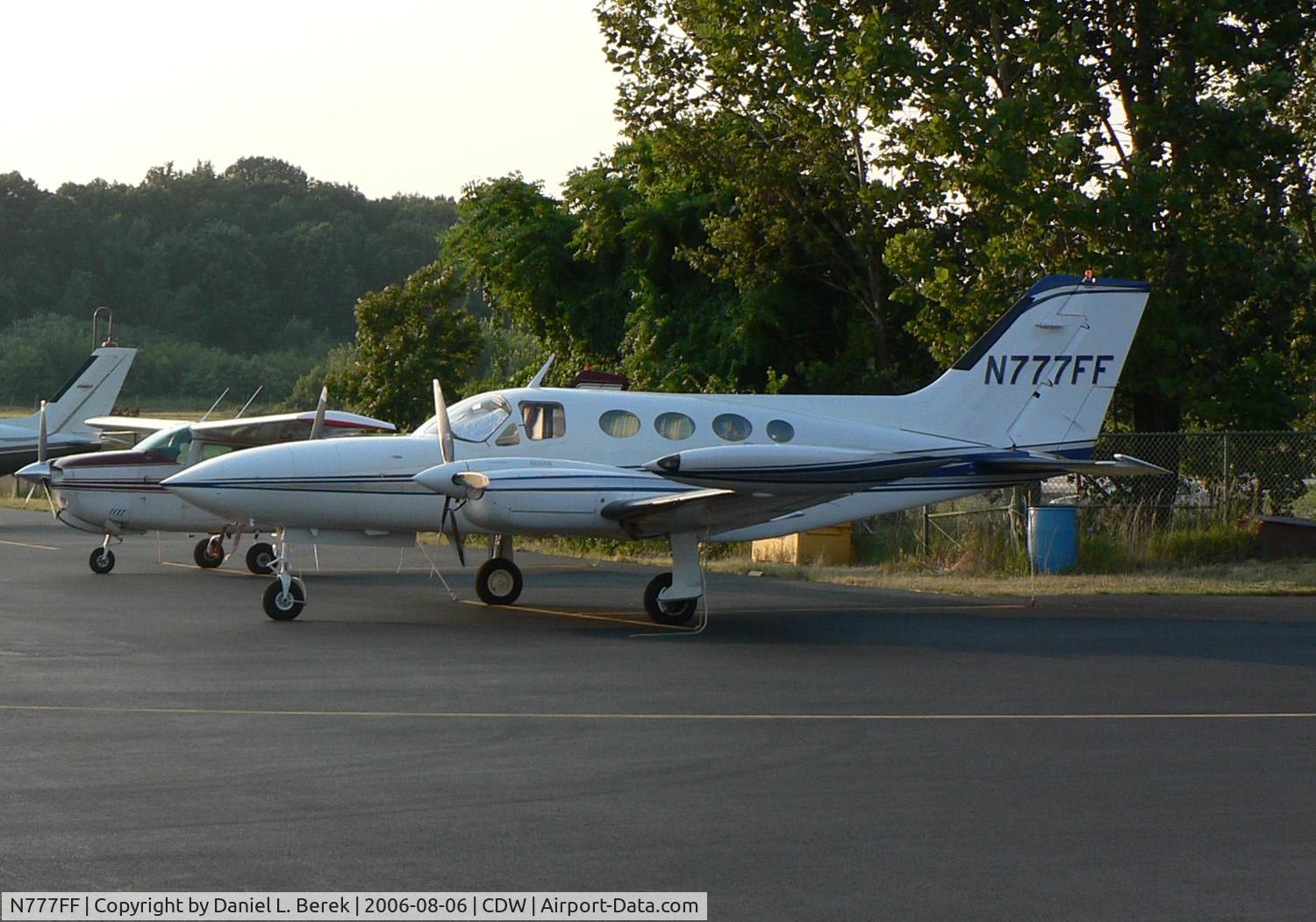 N777FF, 1970 Cessna 421B Golden Eagle C/N 421B0016, Handsome 1970 Cessna twin takes a brake one August evening.