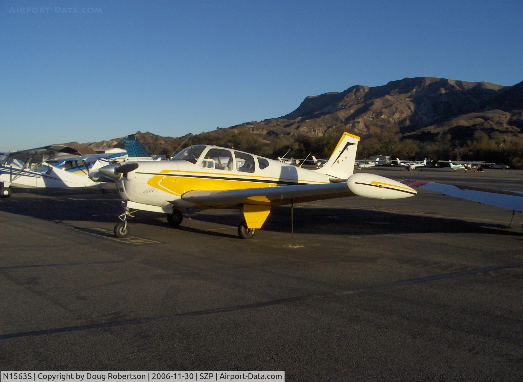 N1563S, 1962 Beech 35-B33 Debonair C/N CD-524, 1962 Beech 35-B33 DEBONAIR, Continental IO-470-K 225 Hp, tip tanks