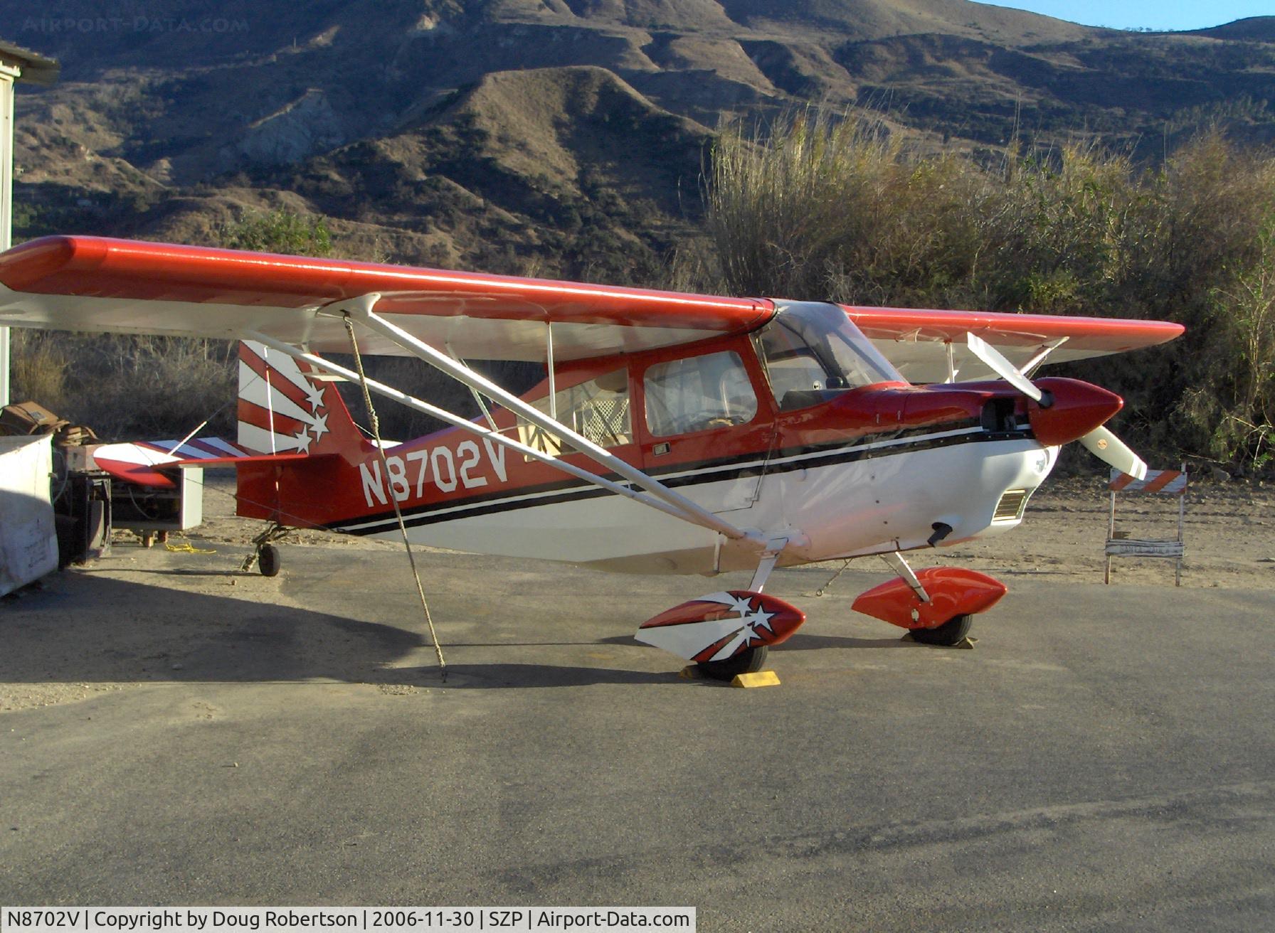 N8702V, 1975 Bellanca 8KCAB Decathlon C/N 189-75, 1975 Bellanca 8KCAB DECATHLON, Lycoming IO-320 150 Hp, maintenance parking