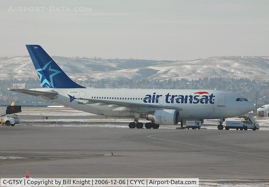 C-GTSY, 1988 Airbus A310-304 C/N 447, Santa's sleigh shouldn't be here at this time of day.  Should be in Mexico, Cuba, Dominican - warmer climes.