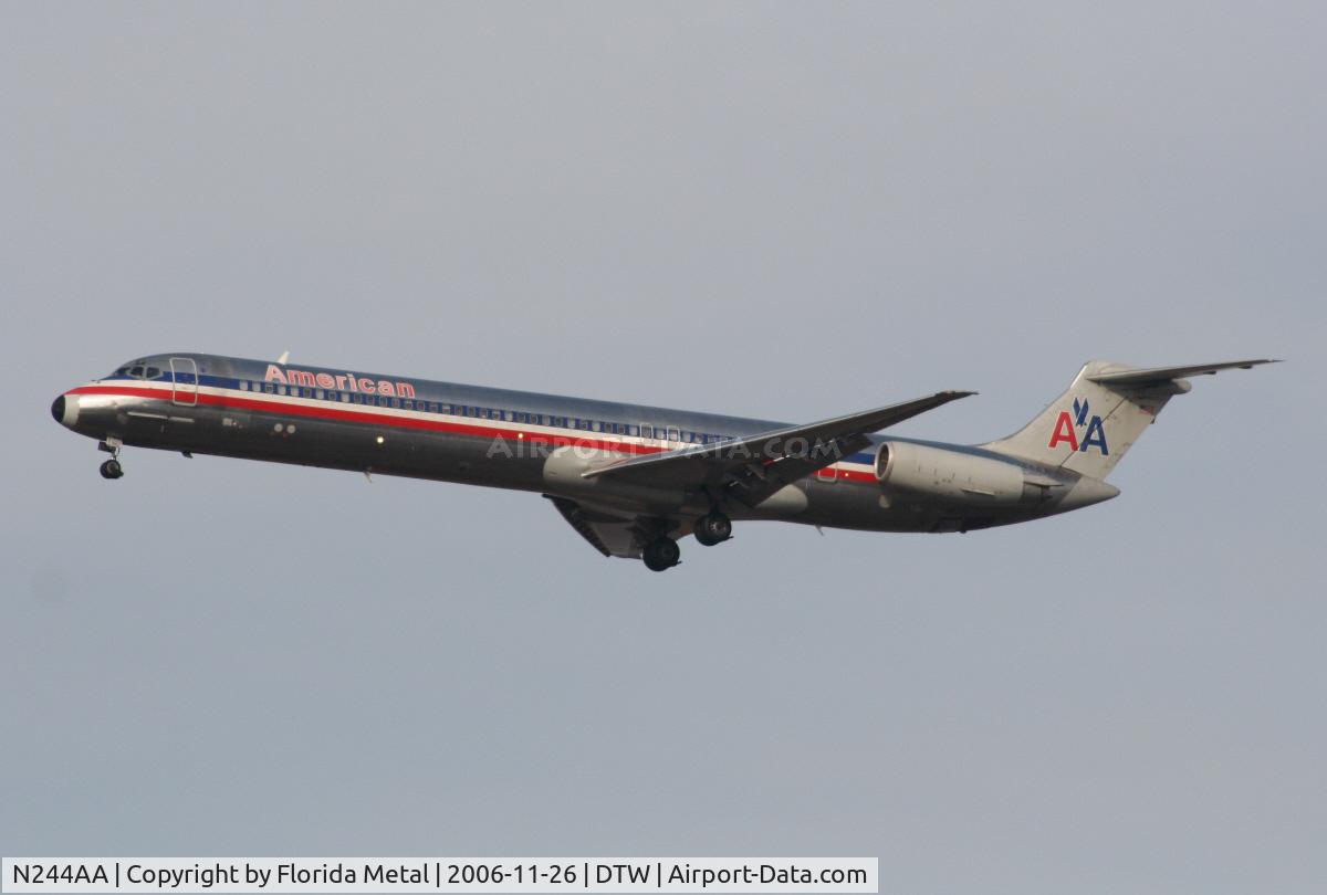 N244AA, 1984 McDonnell Douglas MD-82 (DC-9-82) C/N 49256, American MD-80