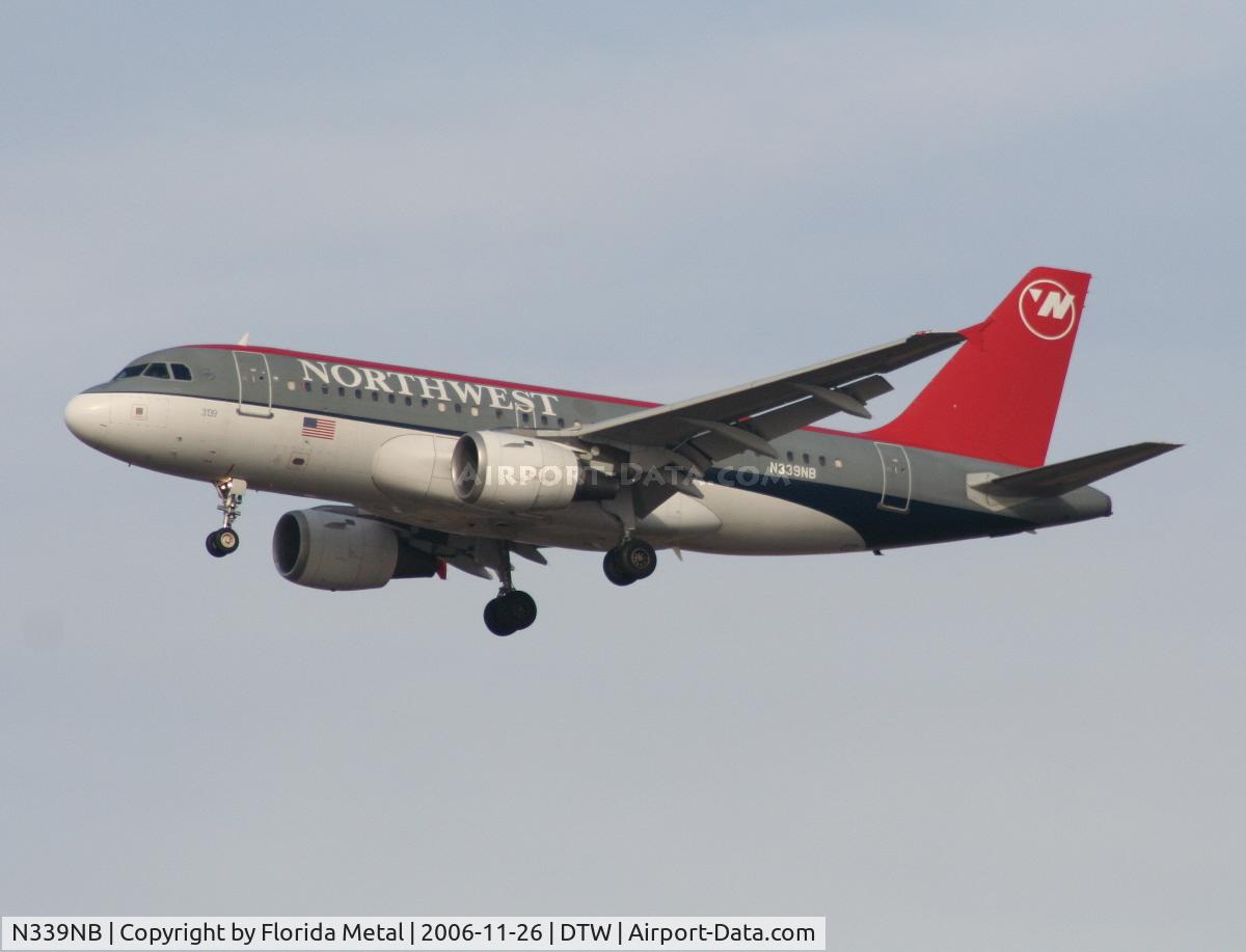 N339NB, 2002 Airbus A319-114 C/N 1709, Northwest A319