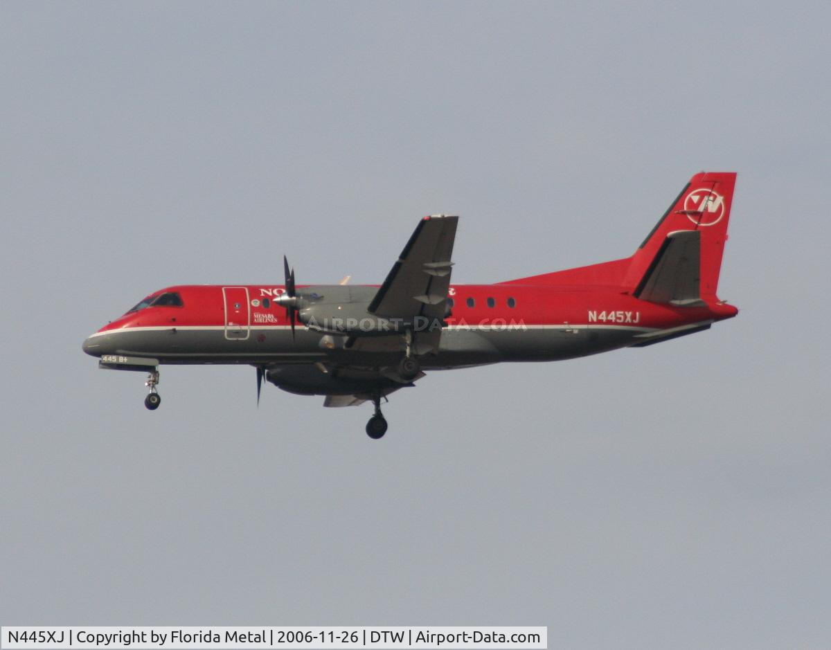 N445XJ, 1998 Saab 340B C/N 340B-445, Mesaba Saab 340