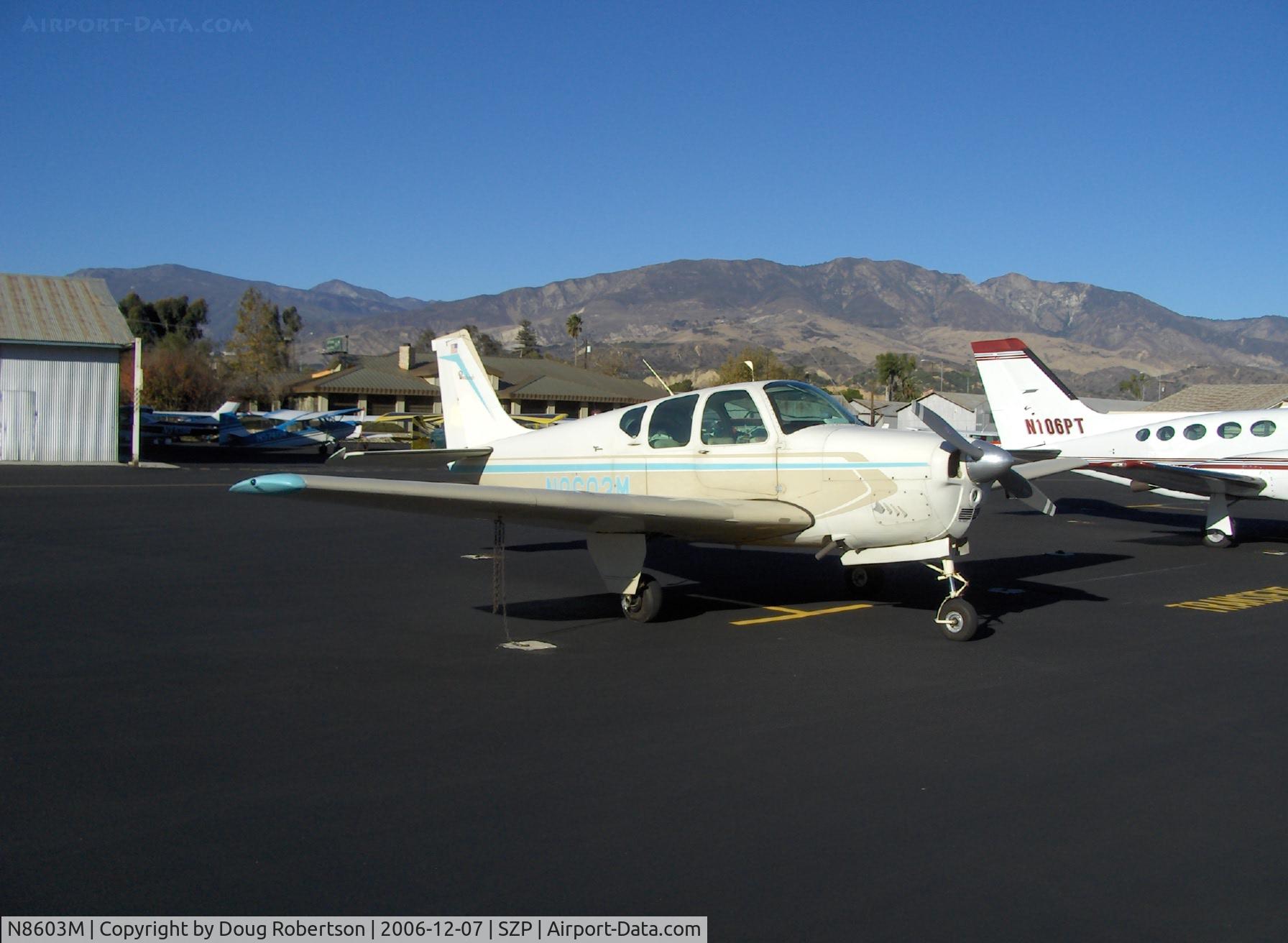 N8603M, 1963 Beech 35-B33 Debonair C/N CD-658, 1963 Beech 35-B33 DEBONAIR, Continental IO-470-K 225 Hp