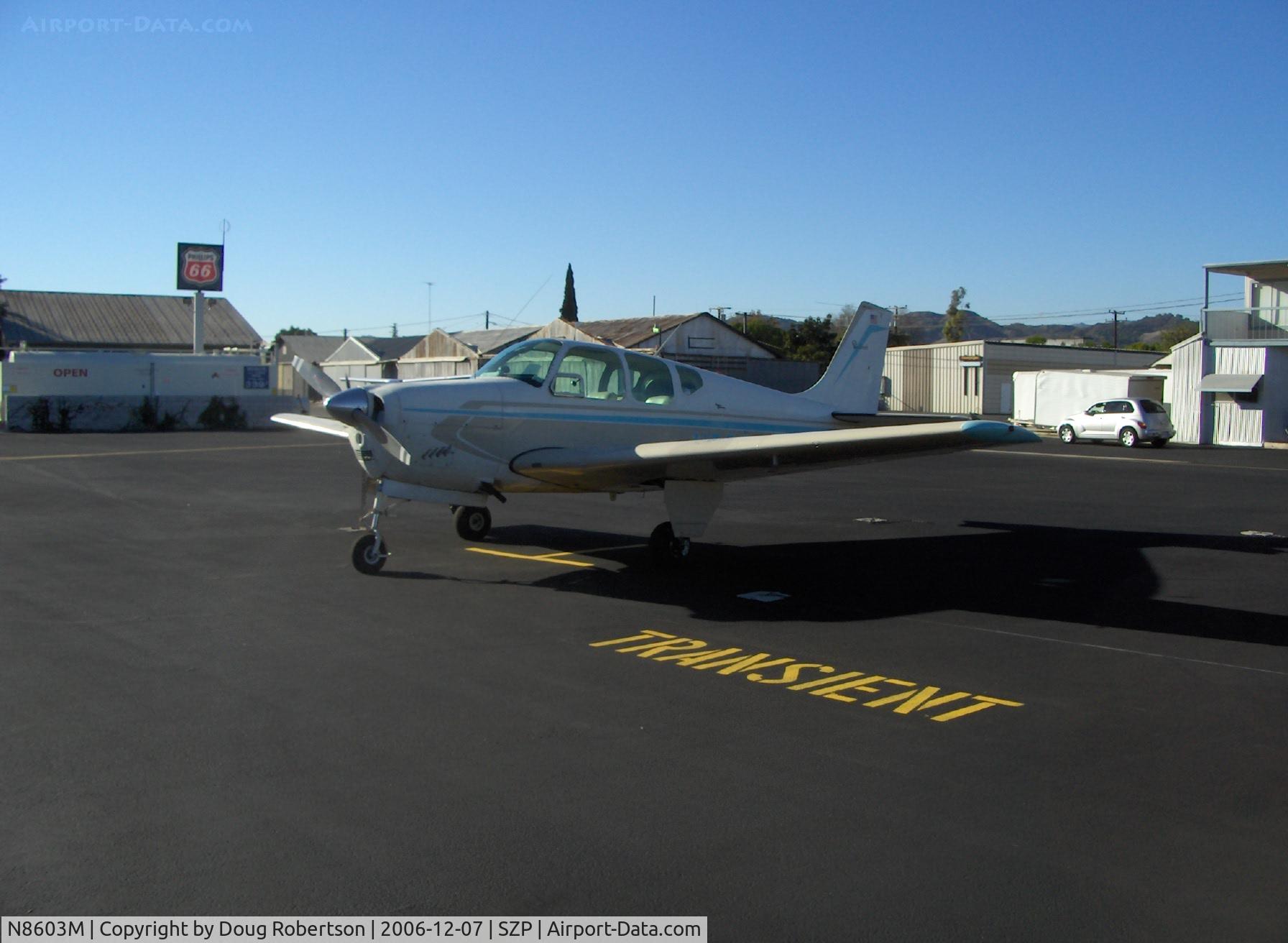 N8603M, 1963 Beech 35-B33 Debonair C/N CD-658, 1963 Beech 35-B33 DEBONAIR, Continental IO-470-K 225 Hp
