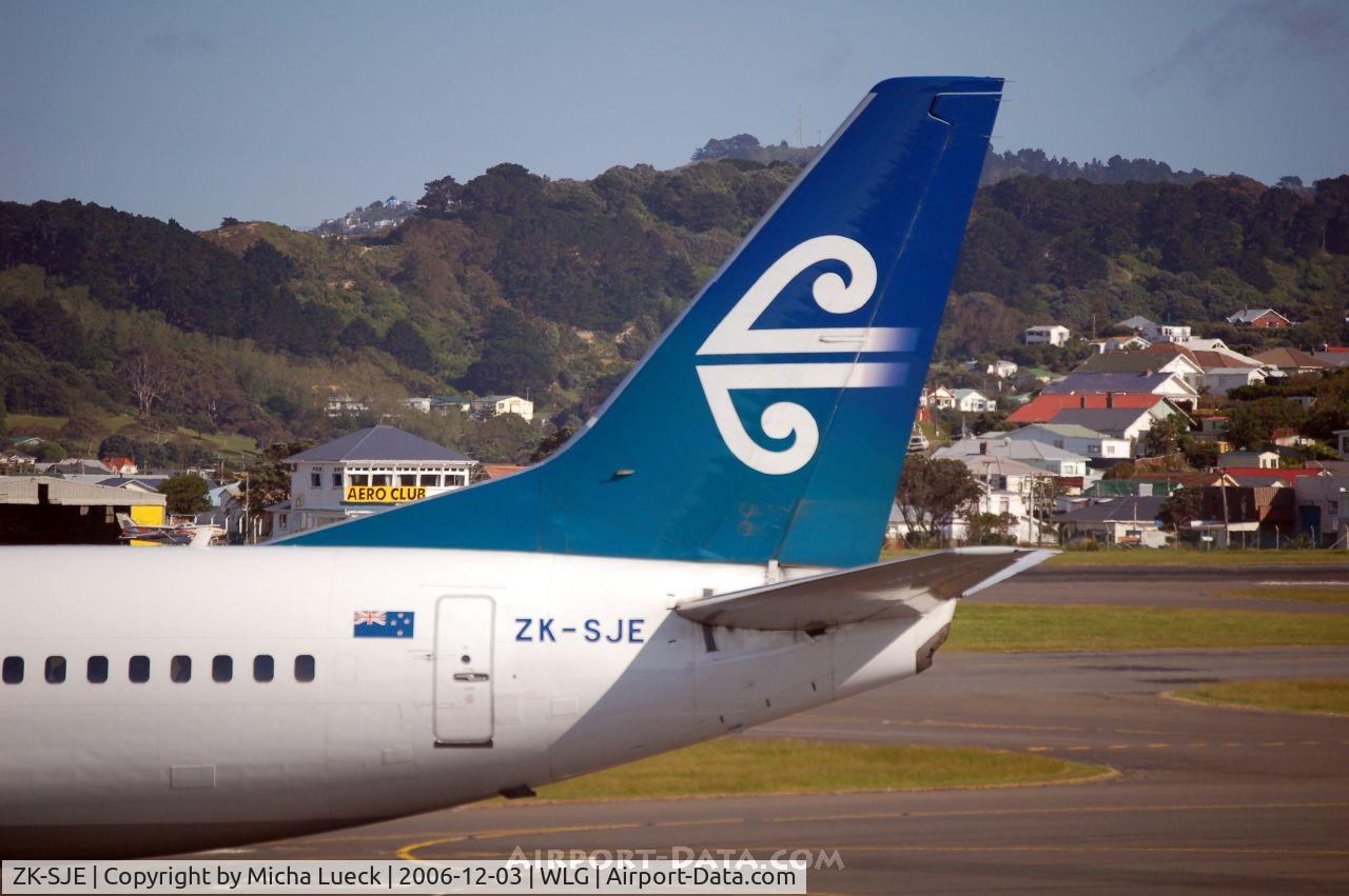 ZK-SJE, 1995 Boeing 737-3K2 C/N 27635, The beautiful Air New Zealand koru tail