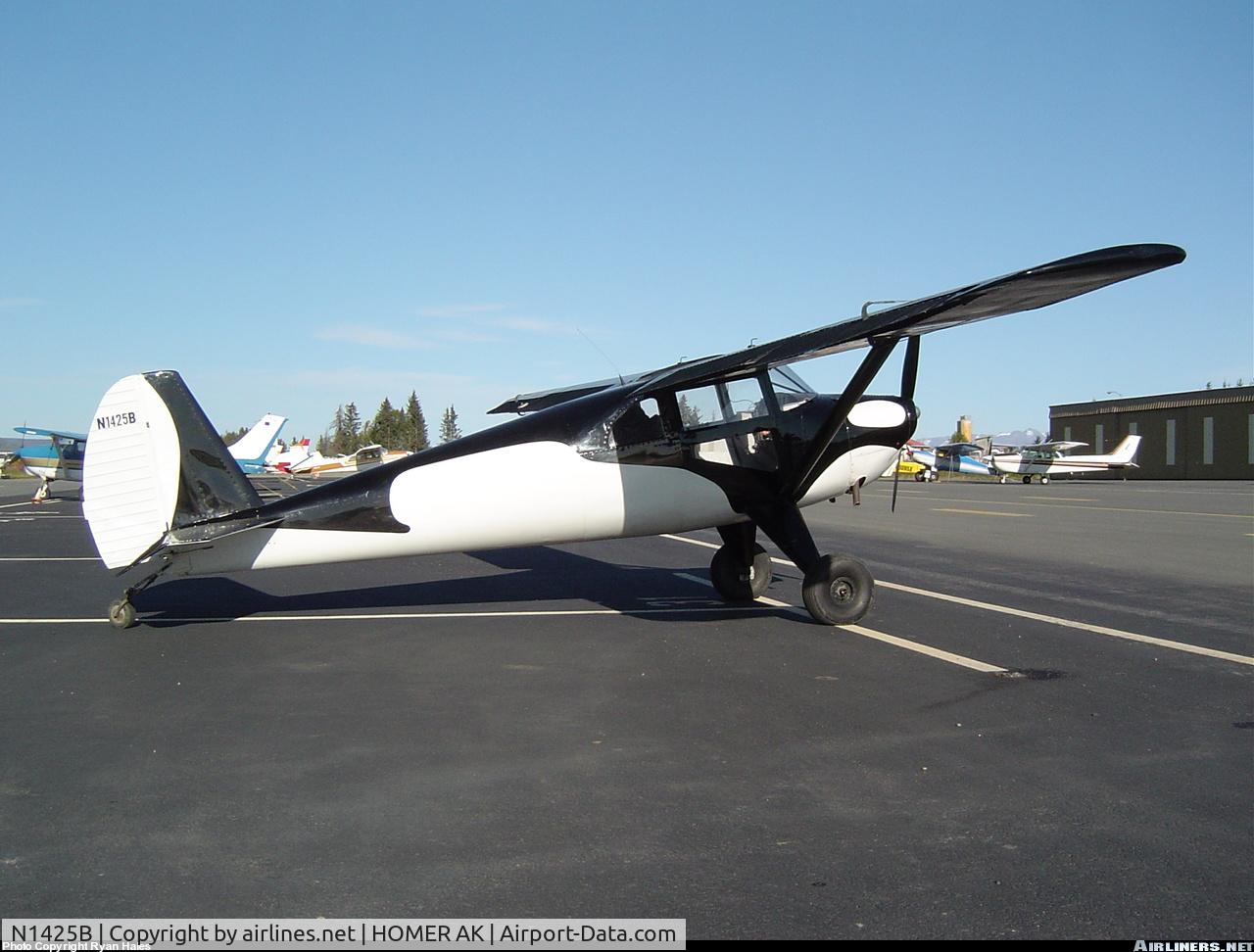 N1425B, 1948 Luscombe 8F Silvaire C/N 6052, rebuilt with no electrics and shamu paintjob in 2001