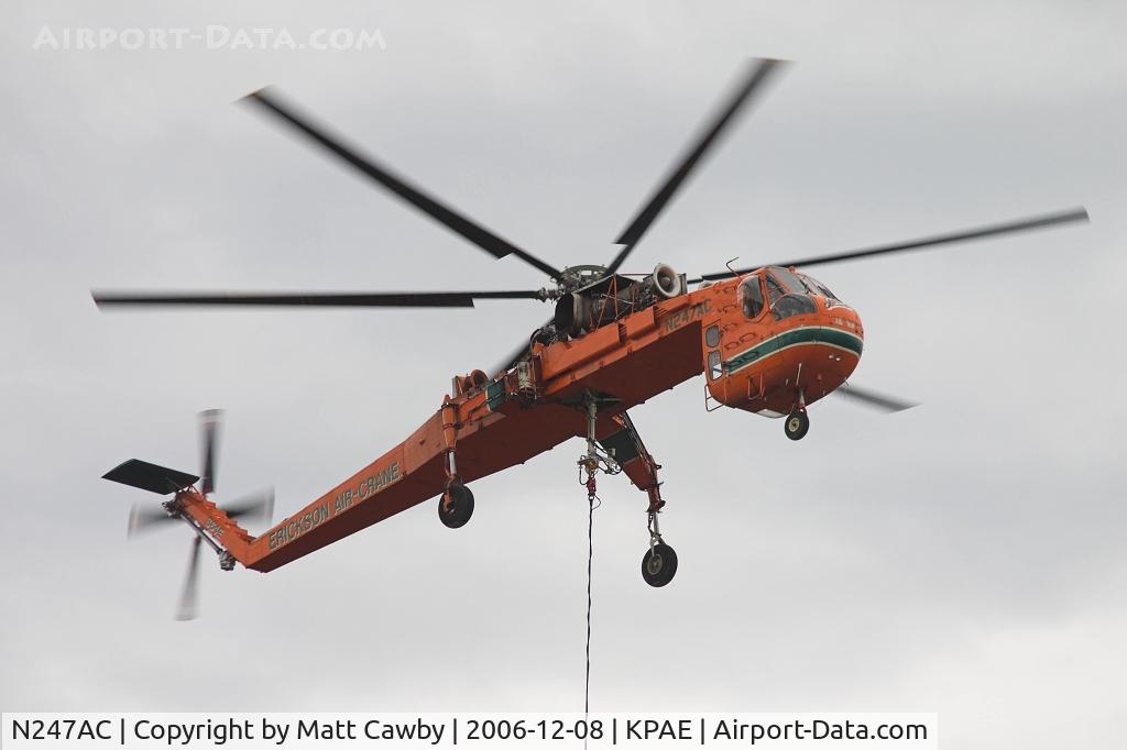 N247AC, 1968 Erickson S64E Skycrane C/N 64052, Working near Paine Field