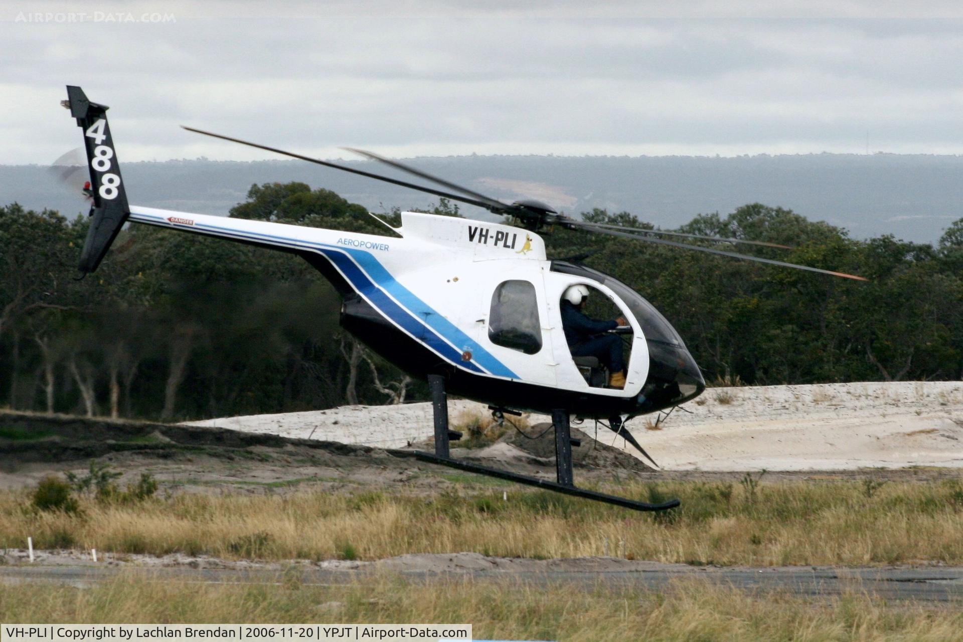 VH-PLI, 1979 McDonnell Douglas 369D C/N 990584D, MD500D used for power line inspection/maintenance.