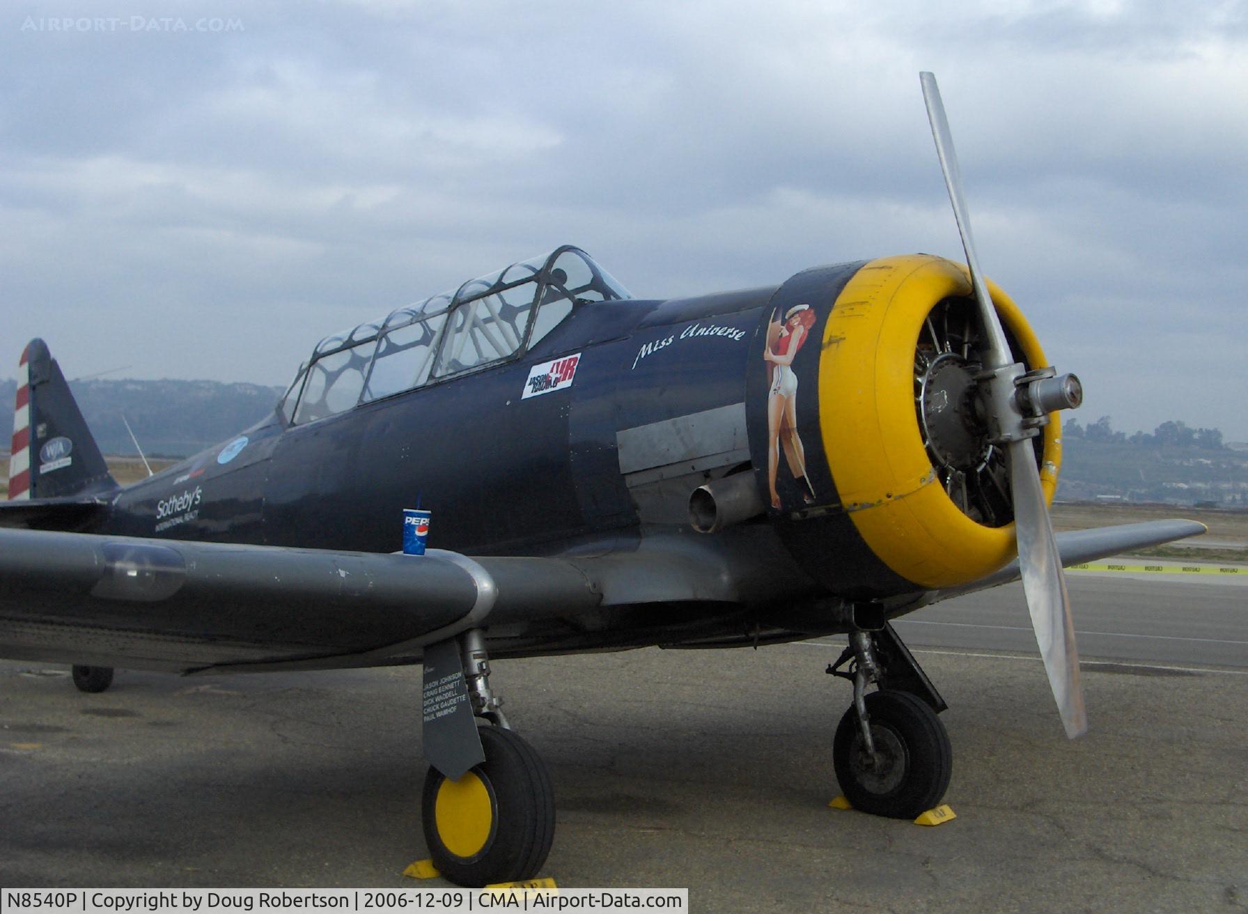 N8540P, 1942 North American AT-6D Texan C/N 42-81646-1, 1942 North American AT-6D TEXAN, 'Miss Universe', P&W R-1340 600 Hp