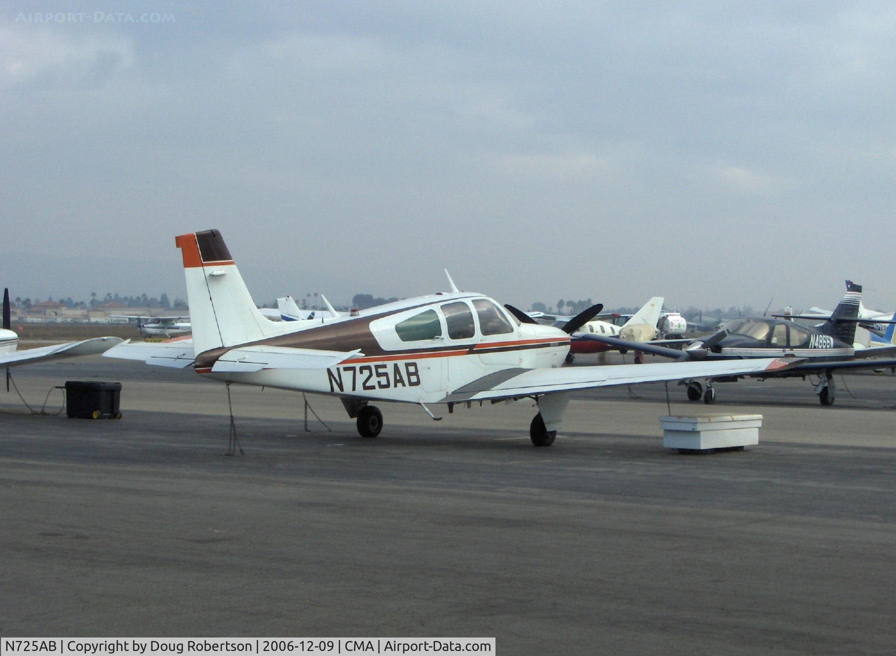 N725AB, 1969 Beech F33 Bonanza C/N CD-1238, 1969 Beech F33 BONANZA, Continental IO-470-K 225 Hp