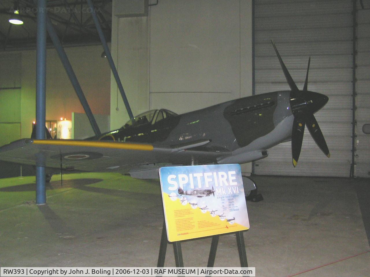 RW393, 1945 Supermarine 361 Spitfire LF.XVIe C/N CBAF.IX.4651, Spitfire at RAF Museum, London