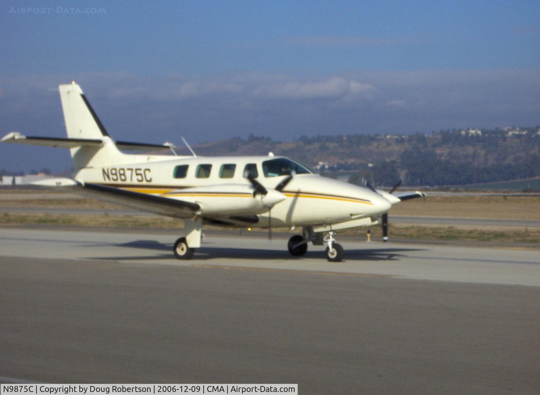 N9875C, 1983 Cessna T303 Crusader C/N T30300228, 1983 Cessna T303 CRUSADER, two Continental TSIO-520-AE 250 Hp, taxi