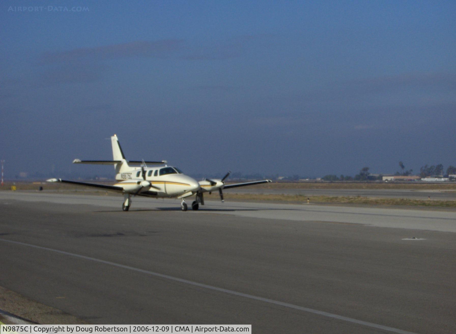 N9875C, 1983 Cessna T303 Crusader C/N T30300228, 1983 Cessna T303 CRUSADER, two Continental TSIO-520-AE 250 Hp, taxi