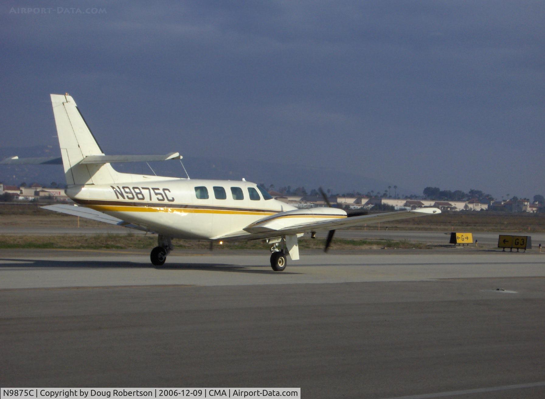 N9875C, 1983 Cessna T303 Crusader C/N T30300228, 1983 Cessna T303 CRUSADER, two Continental TSIO-520-AE 250 Hp, taxi