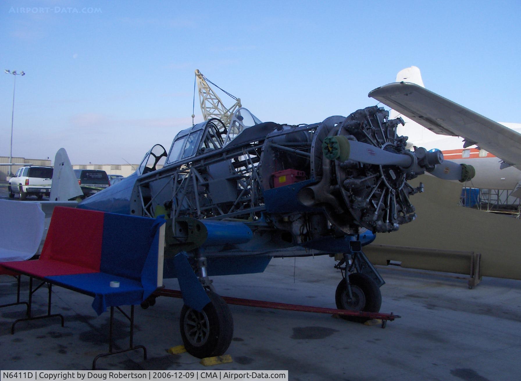 N6411D, 1942 North American SNJ-4 Texan C/N 88-10117, North American AT-6 TEXAN Rebuild/Restoration