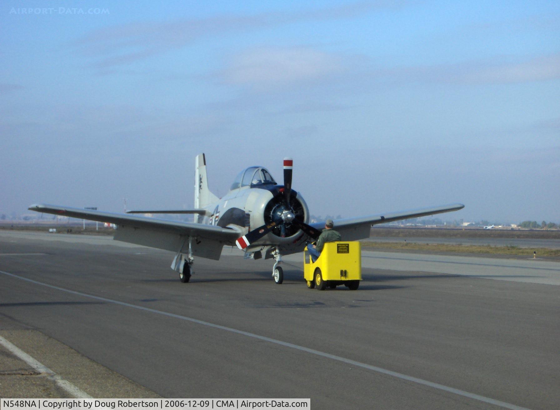 N548NA, North American T-28C Trojan C/N 226-125, North American T-28C TROJAN, Wright-Cyclone R-1820-9HD 1,425 Hp, tow to respot