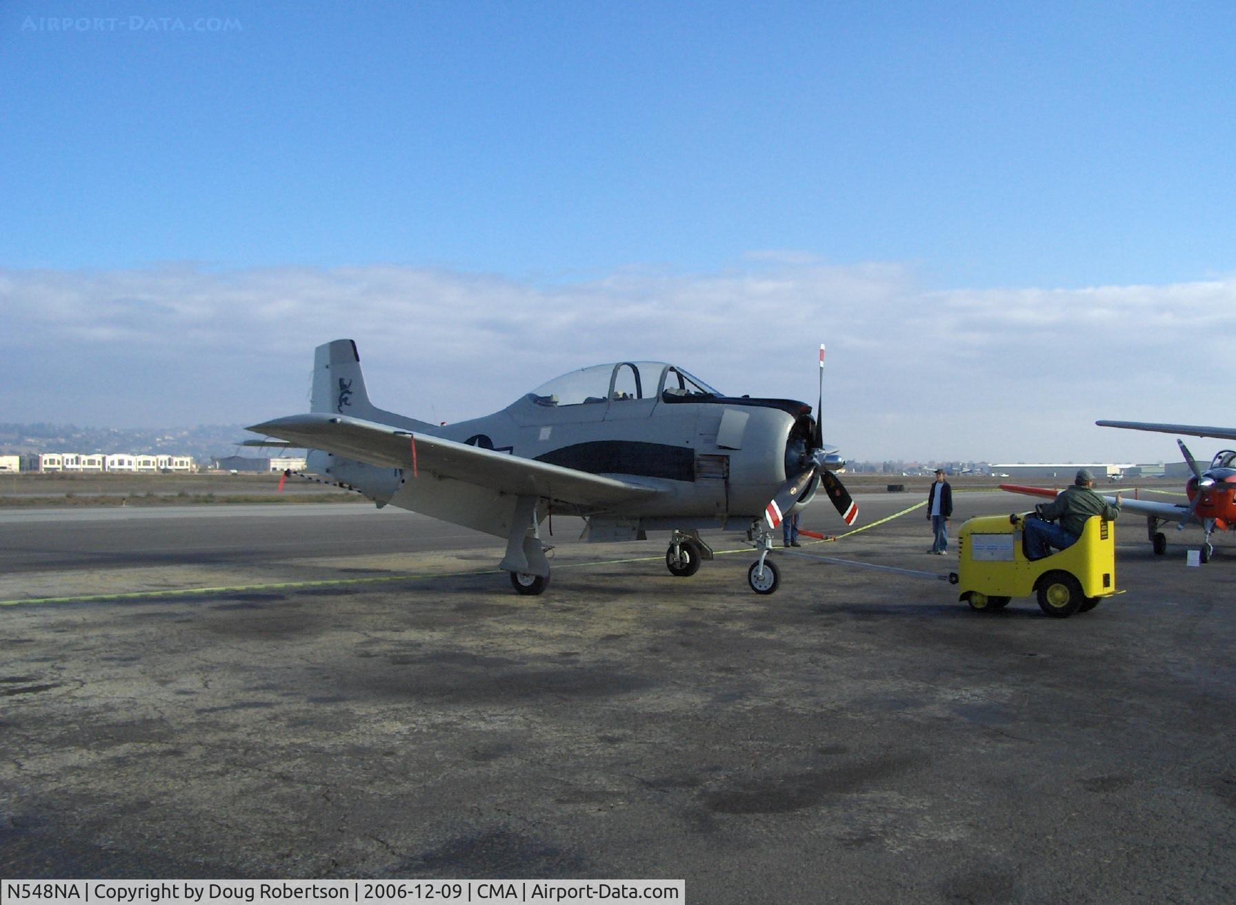 N548NA, North American T-28C Trojan C/N 226-125, North American T-28C TROJAN, Wright-Cyclone R-1820-9HD 1,425 Hp, tow to respot