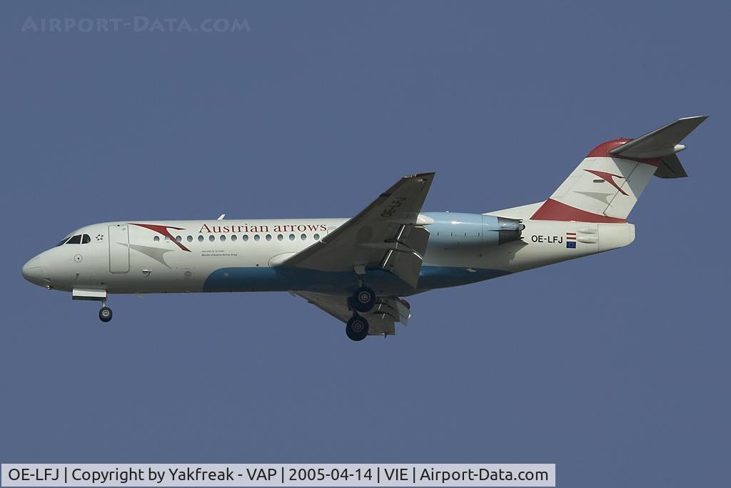 OE-LFJ, 1995 Fokker 70 (F-28-0070) C/N 11532, Austrian Arrows Fokker 70