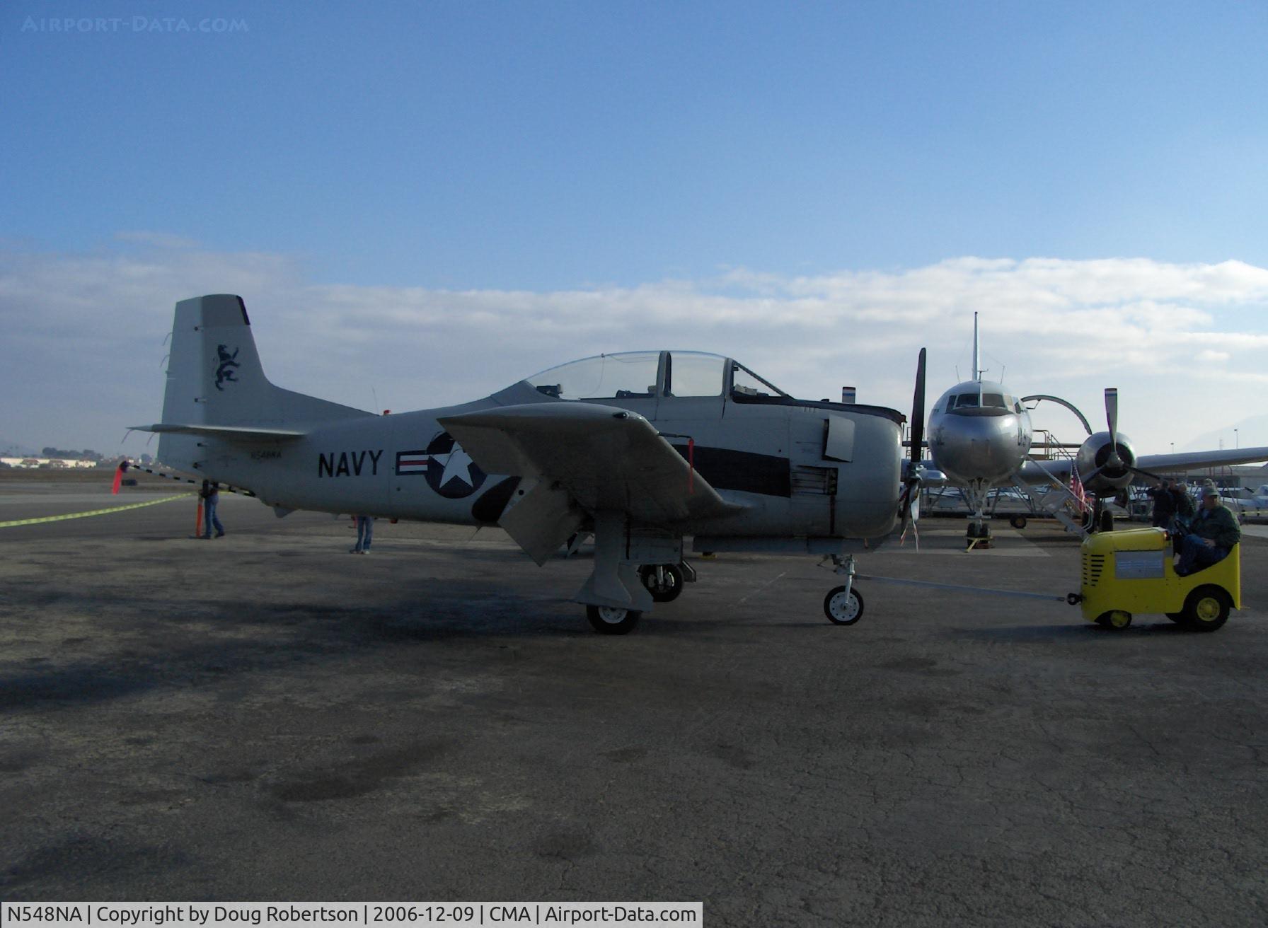 N548NA, North American T-28C Trojan C/N 226-125, North American T-28C TROJAN, Wright-Cyclone R-1820-9HD 1,425 Hp, tow to respot