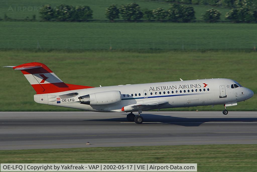 OE-LFQ, 1996 Fokker 70 (F-28-0070) C/N 11568, Austrian Airlines Fokker 70
