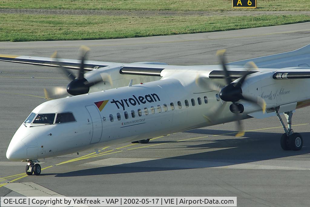 OE-LGE, 2001 De Havilland Canada DHC-8-402Q Dash 8 C/N 4042, Tyrolean Airways Dash 8-400