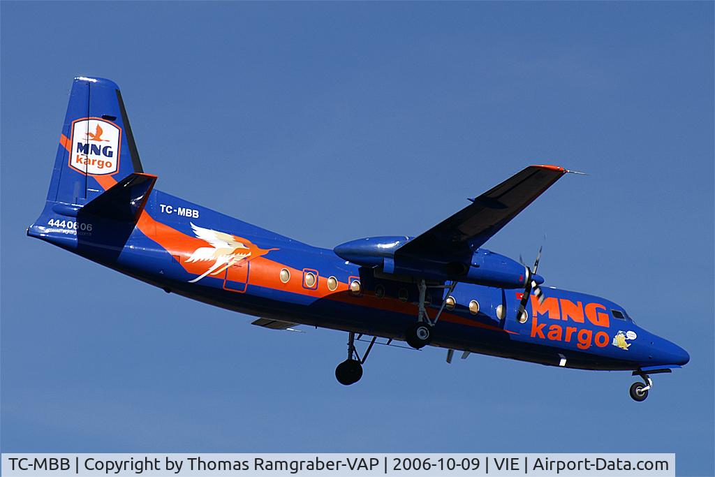 TC-MBB, 1983 Fokker F-27-500 Friendship C/N 10660, MNG kargo Fokker27
