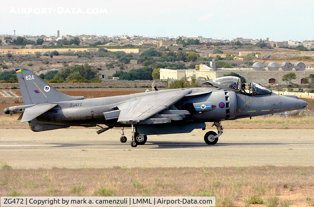 ZG472, British Aerospace Harrier GR.7A C/N P62, HARRIER GR7