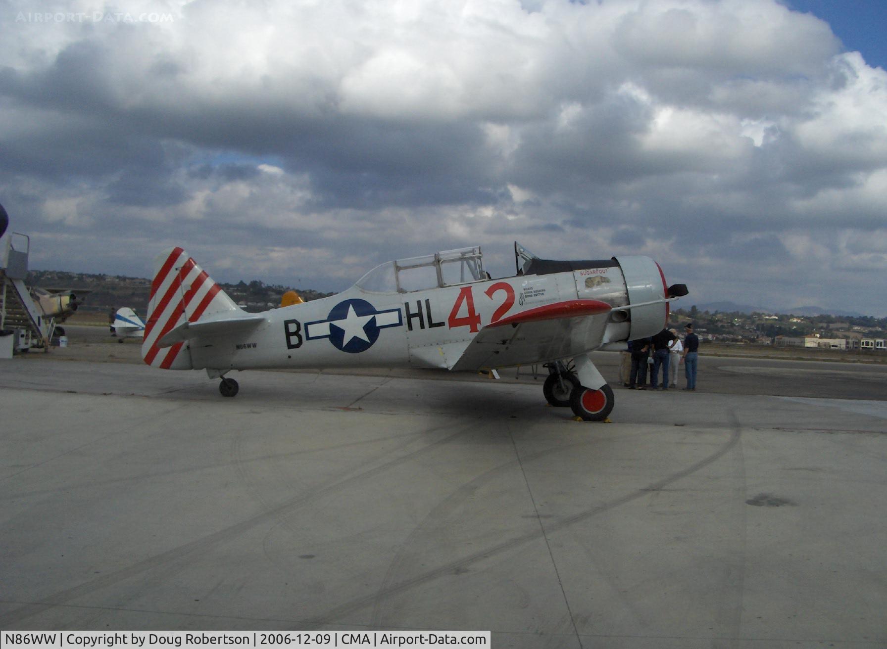 N86WW, 1956 North American SNJ-4 Texan C/N 88-12291, 1956 North American SNJ-4 'Sugarfoot', P&W R-1340 AN-1 550 Hp