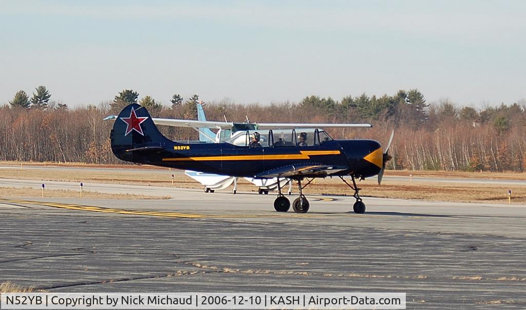 N52YB, 1987 Yakovlev (Aerostar) Yak-52 C/N 878105, Nice Yak Holding Runway 32
