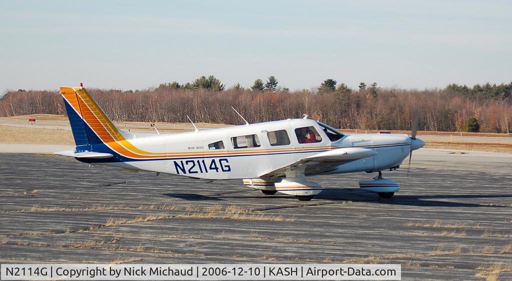 N2114G, 1978 Piper PA-32-300 Cherokee Six C/N 32-7940014, Nice colored Piper at ASH