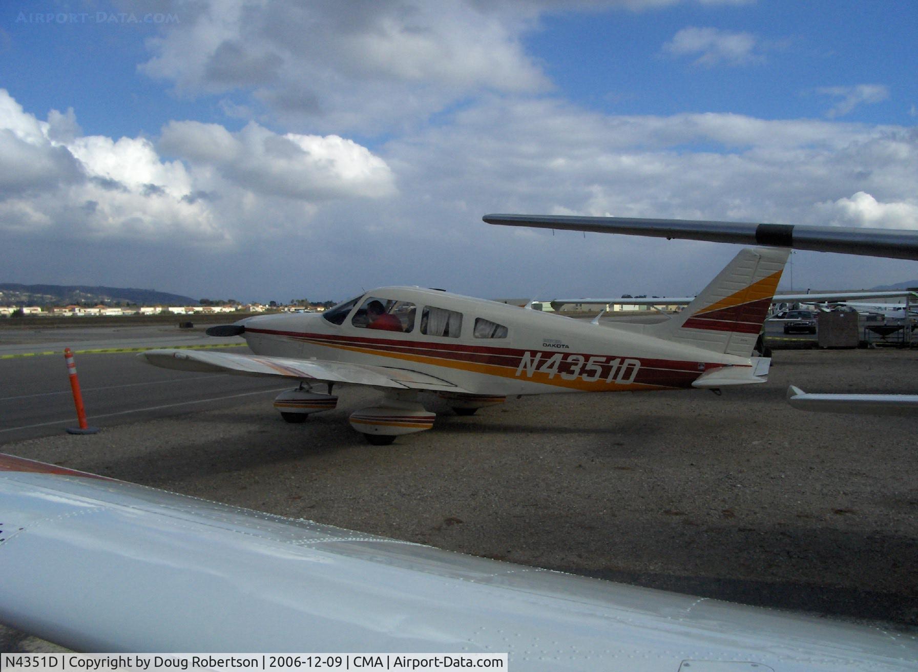 N4351D, 1984 Piper PA-28-236 Dakota C/N 28-8411016, 1984 Piper PA-28-236 DAKOTA, Lycoming O-540-J3A5D 235 Hp