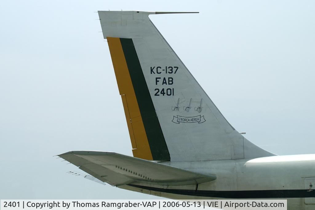 2401, 1968 Boeing KC-137 C/N 19840, Forca Aerea Brasileira B707-345C(KC137E) tail section
