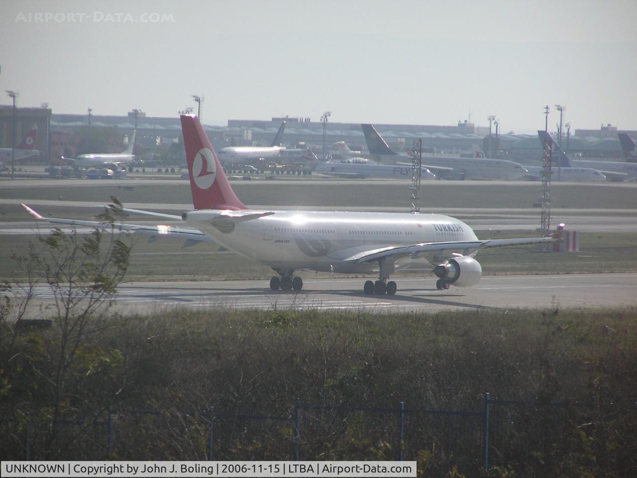 UNKNOWN, Airliners Various C/N Unknown, Turkish A330 starting take-off roll on runway 18R at Istanbul, Turley