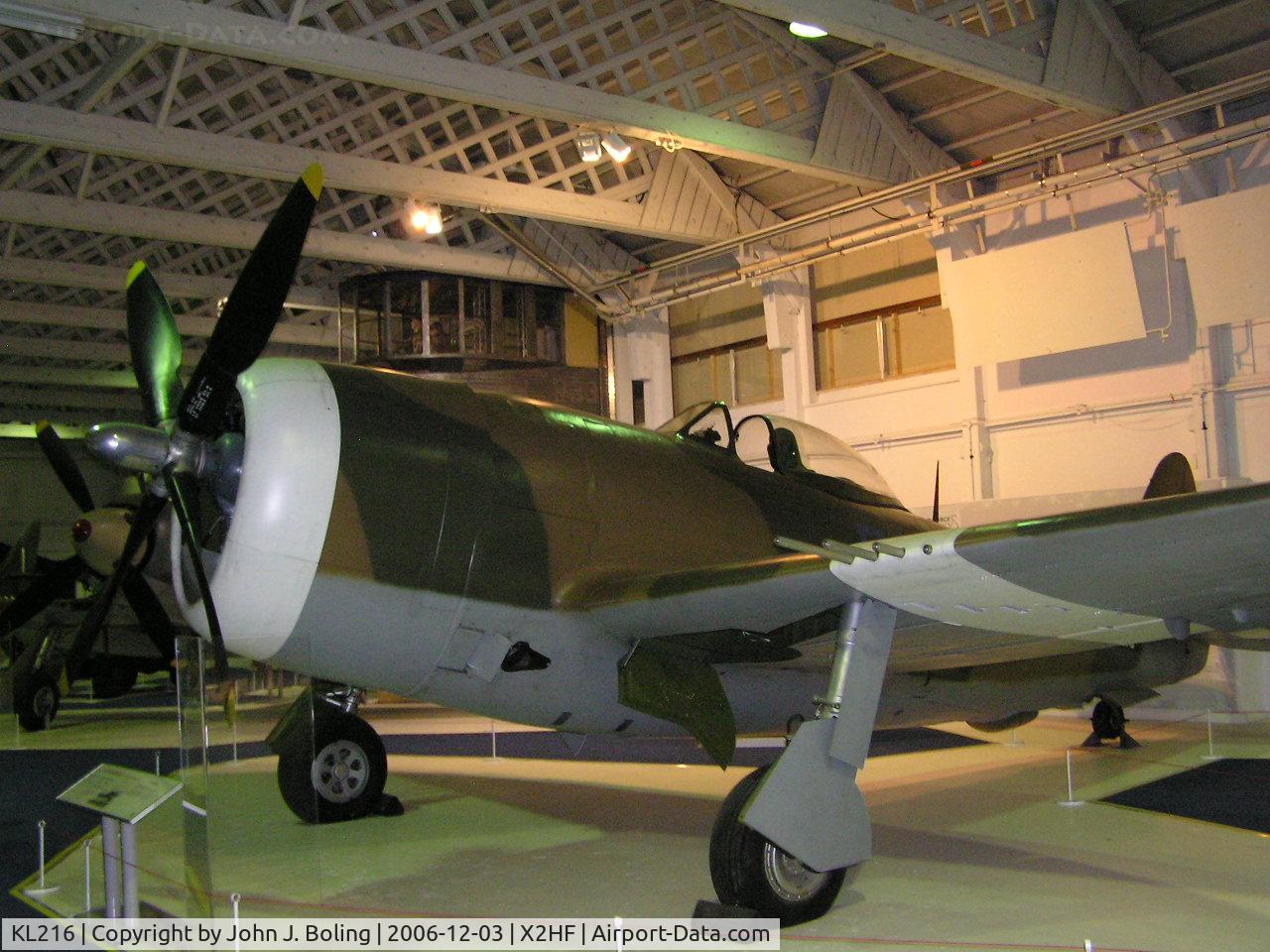 KL216, 1945 Republic P-47D Thunderbolt C/N 399-55834, P-47 on display at RAF Museum, London