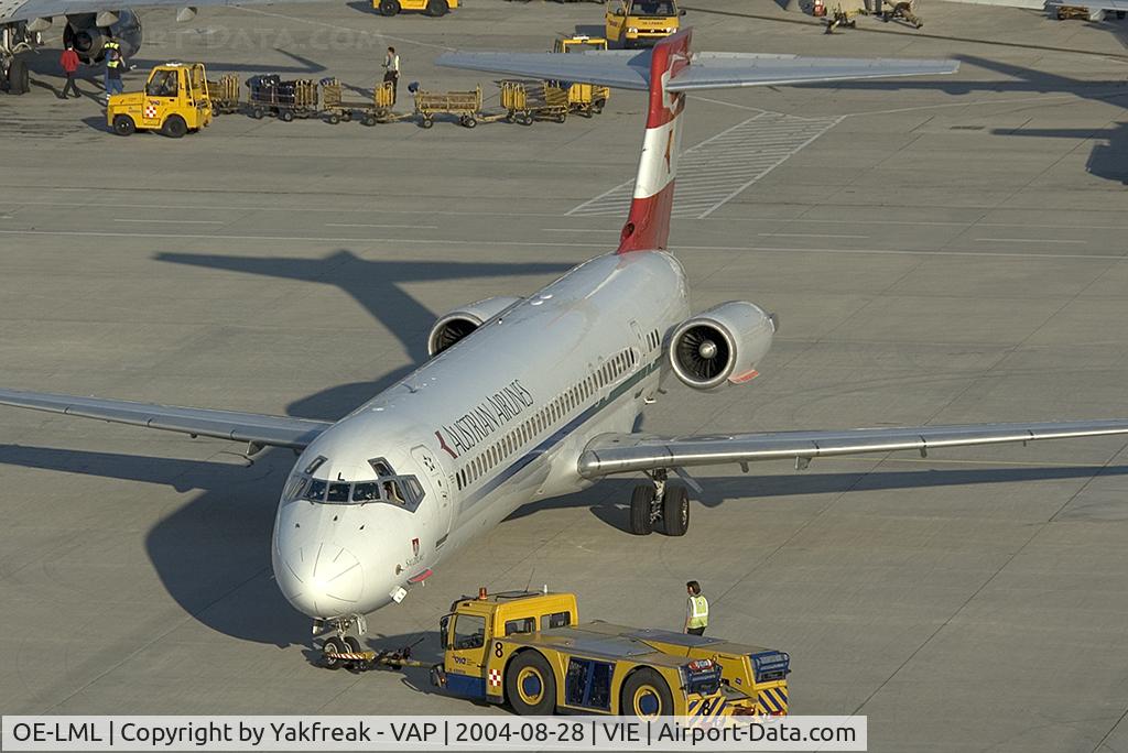 OE-LML, 1987 McDonnell Douglas DC-9-87 C/N 49412, Austrian Airlines MD87